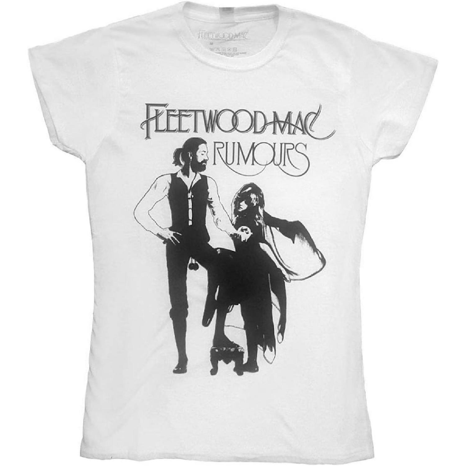 Rock Off Ladies Fleetwood Mac Rumours Official Tee T-Shirt Womens Girls (Large) White S белый