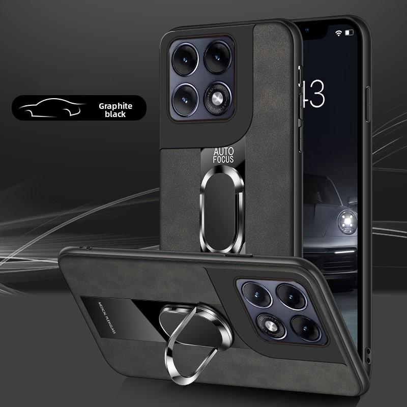 Custodia di Lusso in Pelle di Pecora per Motorola Signature Edge 70 Pro Fusion+ Ultra 60 s 50 G67 G57 Power G86 G56 Copertura con Supporto ad Anello Magnetico