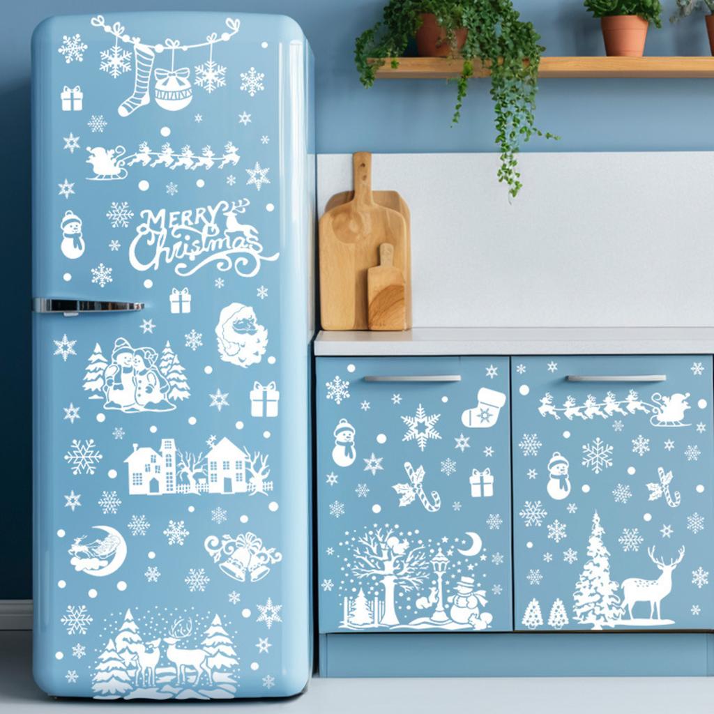 Christmas Decorations Holiday Party Decoration Window Stickers Pvc Static Stickers Window Decorations