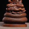 Vintage Serpent Buddha Statue, Huangyang (Boxwood), Wooden Carving, Antique Style Buddha Sculpture
