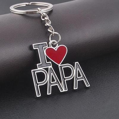 1Pc I Love Papa Creative Μεταλλικό Μπρελόκ Μπρελόκ Μπρελόκ Χαριτωμένο Οικογενειακό Γιορτή του Πατέρα