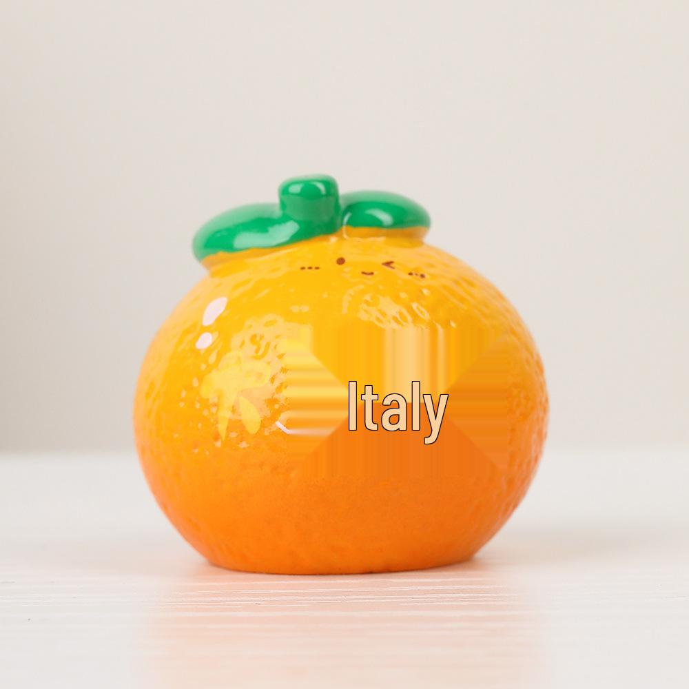 Adorable Resin Fruit Figurine - Cute Office Desktop Decoration