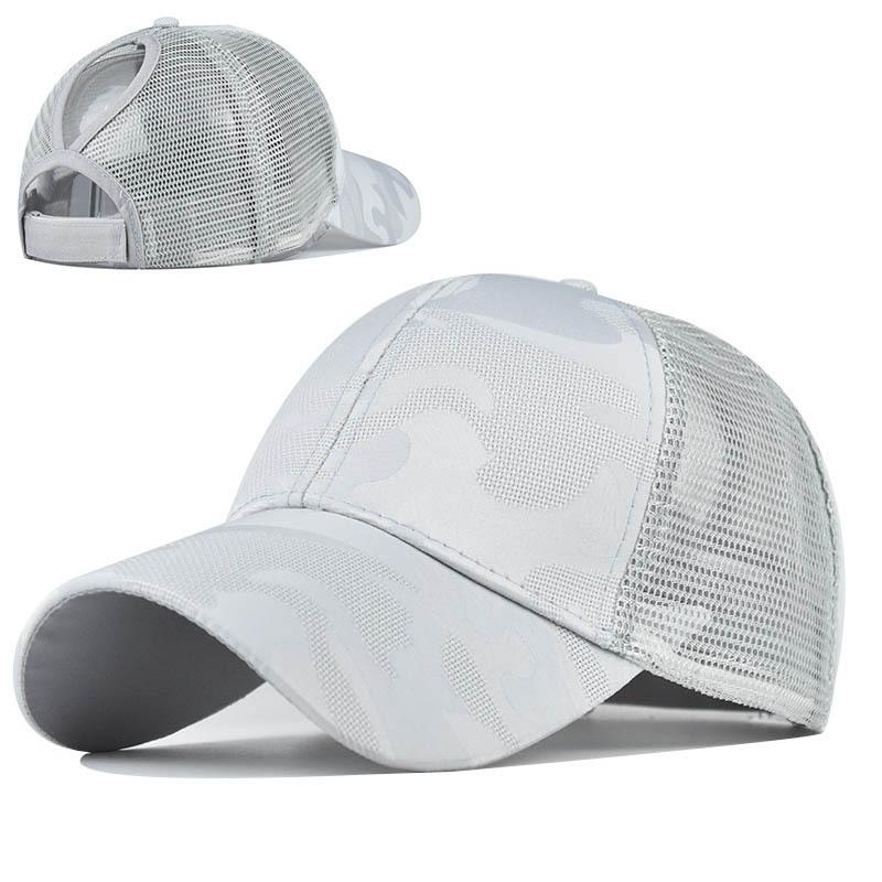 Șapcă nouă creativă pentru femei, șapcă de baseball camuflaj cu coadă de cal, pălărie casual de exterior