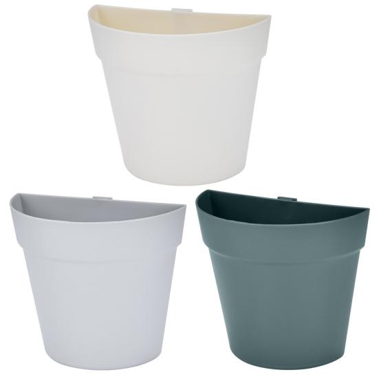 Flower Pot Simple Elegant Semicircle Wall-mounted Garden Plant Succulent Pot Gardening Supplies