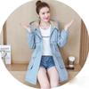 Fluffy and Thick Cotton Clothing, Autumn and Winter Korean Version, Waist Tightened, Versatile Mid-length Trench Coat, Cotton Coat Women's Trend
