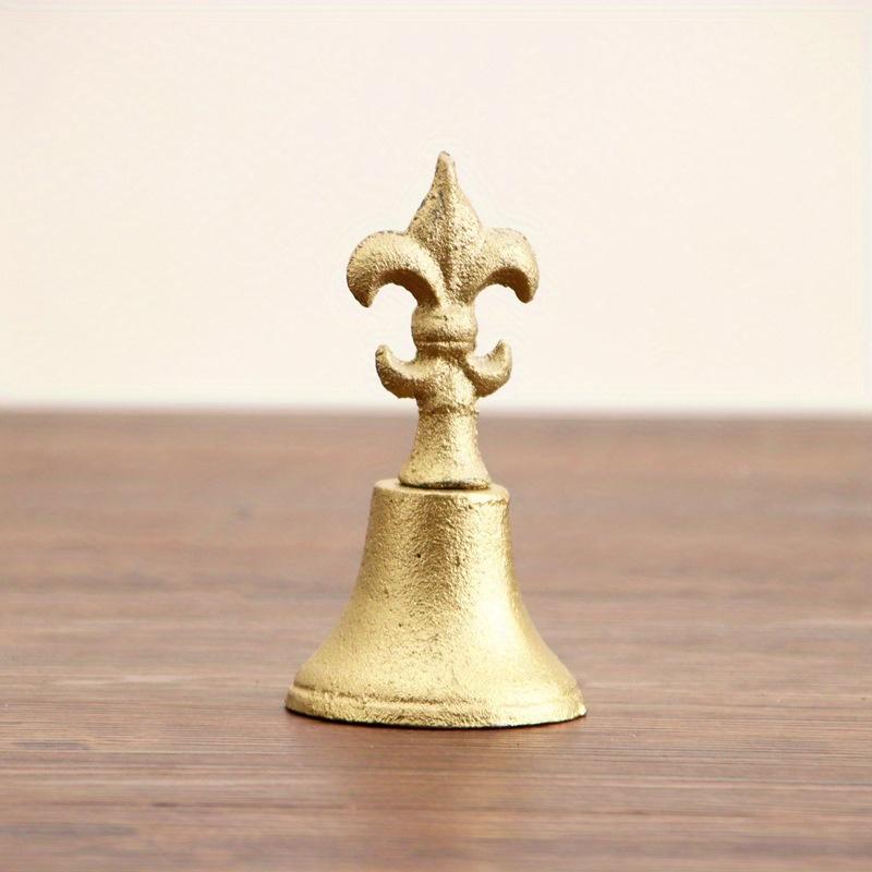 

Ретро чугунный колокольчик многоцелевой колокольчик для рукоделия свадебного украшения сигнализации школы церкви класса бара отеля старинный колокольчик жёлтый