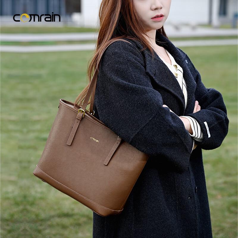 COMRAIN Women's Leather Tote Shoulder Bag