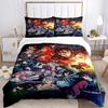 3pcs Cartoon Demon Slayer Quilt Set - Soft and Comfortable Bedroom, Guest Room and Dorm Decor Bedding Set 1 Quilt Cover + 2 Pillowcases.L008