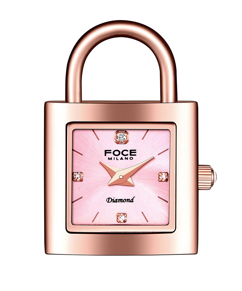 Pocheleidi Women'S Lock Strap Watch Chain Bracelet + Necklace 3-Way Package Fm2201Prg