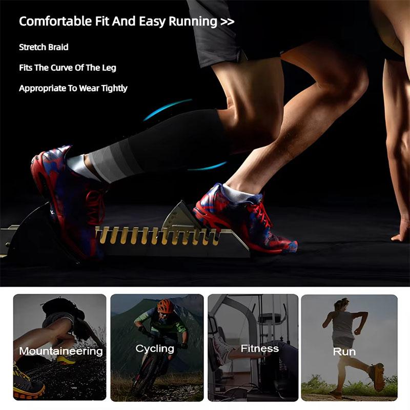 1Pair Calf Compression Sleeves 20-30Mmhg Leg Sleeve Socks for Men & Women Shin Splint Relief Varicose Vein & Fatigue Support