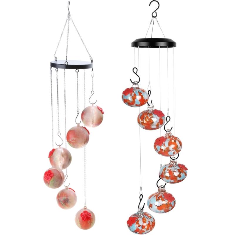 Wind Chimes Hummingbird Feeders Redness Color Designed for Hummingbird