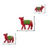 Set mit 3 ROTEN Kuh-Dekofiguren für Heimdekoration, Tischdekoration und als Geschenk (10x9, 7.5 x6.5,6x5 CM) (rot)