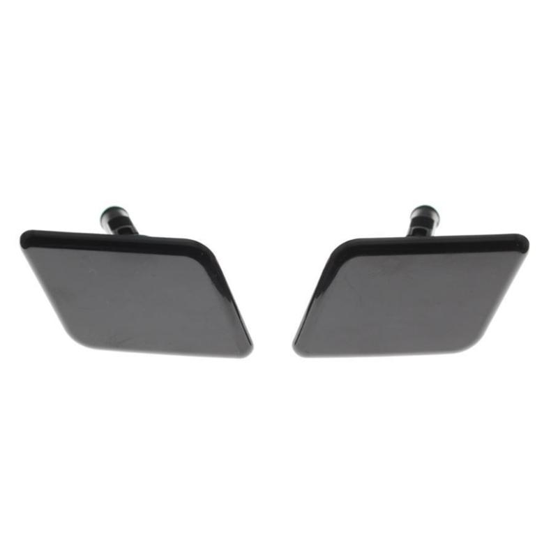Front Bumper Headlight Headlamp Washer Nozzle Cover Cap for I40 2011-2015, Black ABS Clip-On Front Bumper Trim Part for Exterior Repair Needs Today
