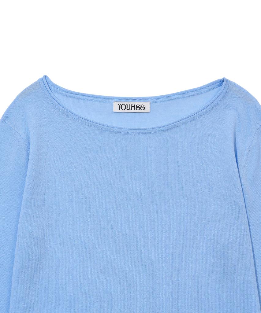 YOUHEE Color Blocked Long Sleeve Knit_Blue