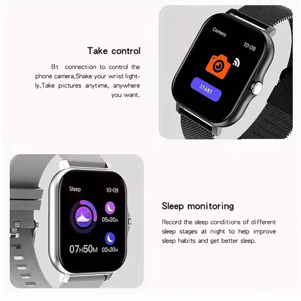 New Full Touch Screen Smart Watch for Men Women Gift Sports Fitness Watch Bluetooth Call Digital Smartwatch