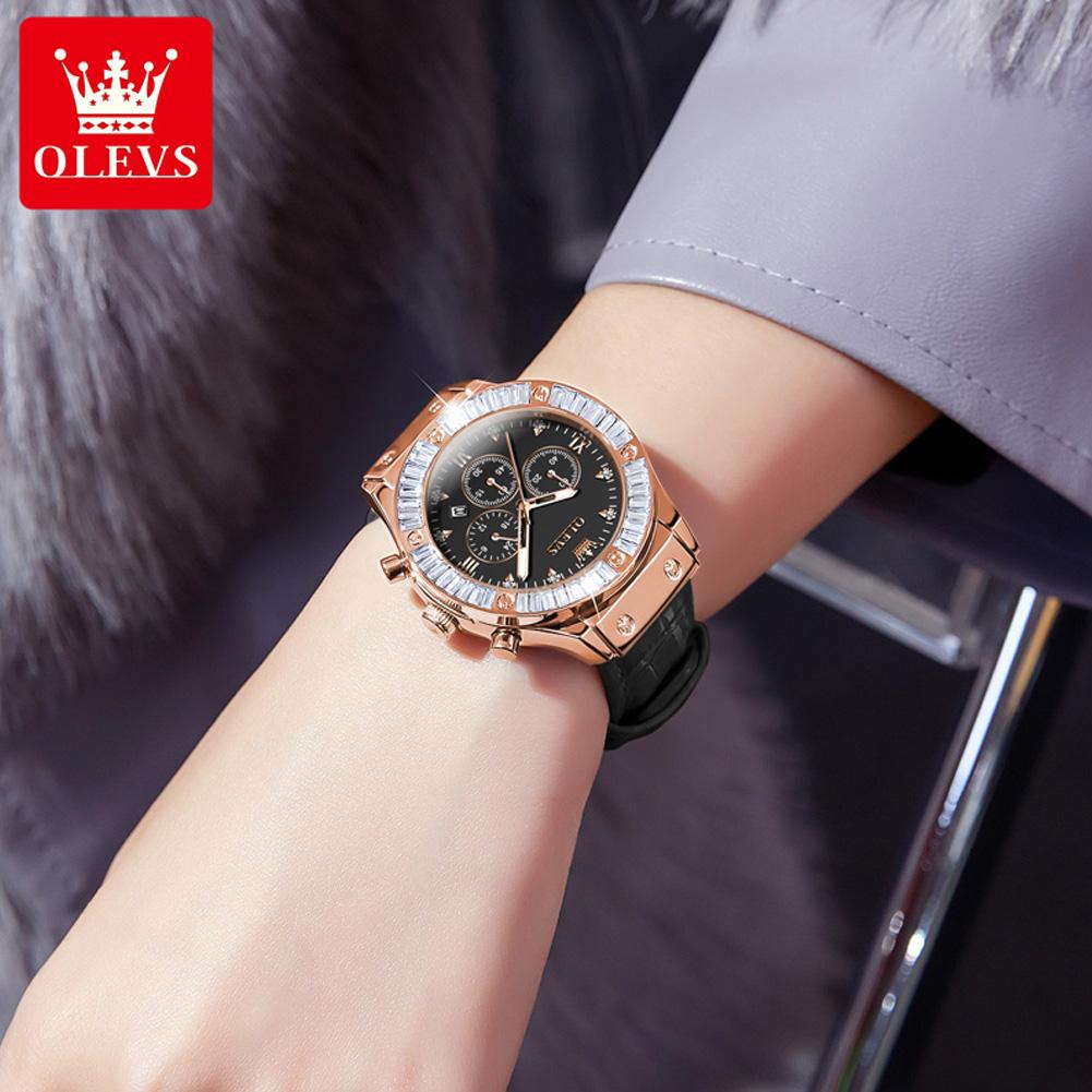 OLEVS Brand Watch Multifunctional Timing Quartz Watch Women's Watch Women's Watch 9978