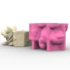 Creative Dog Planter Sturdy Silicone Mould Reusable Artistics Cement Cast Craft Supplies Accessory for Home and Garden