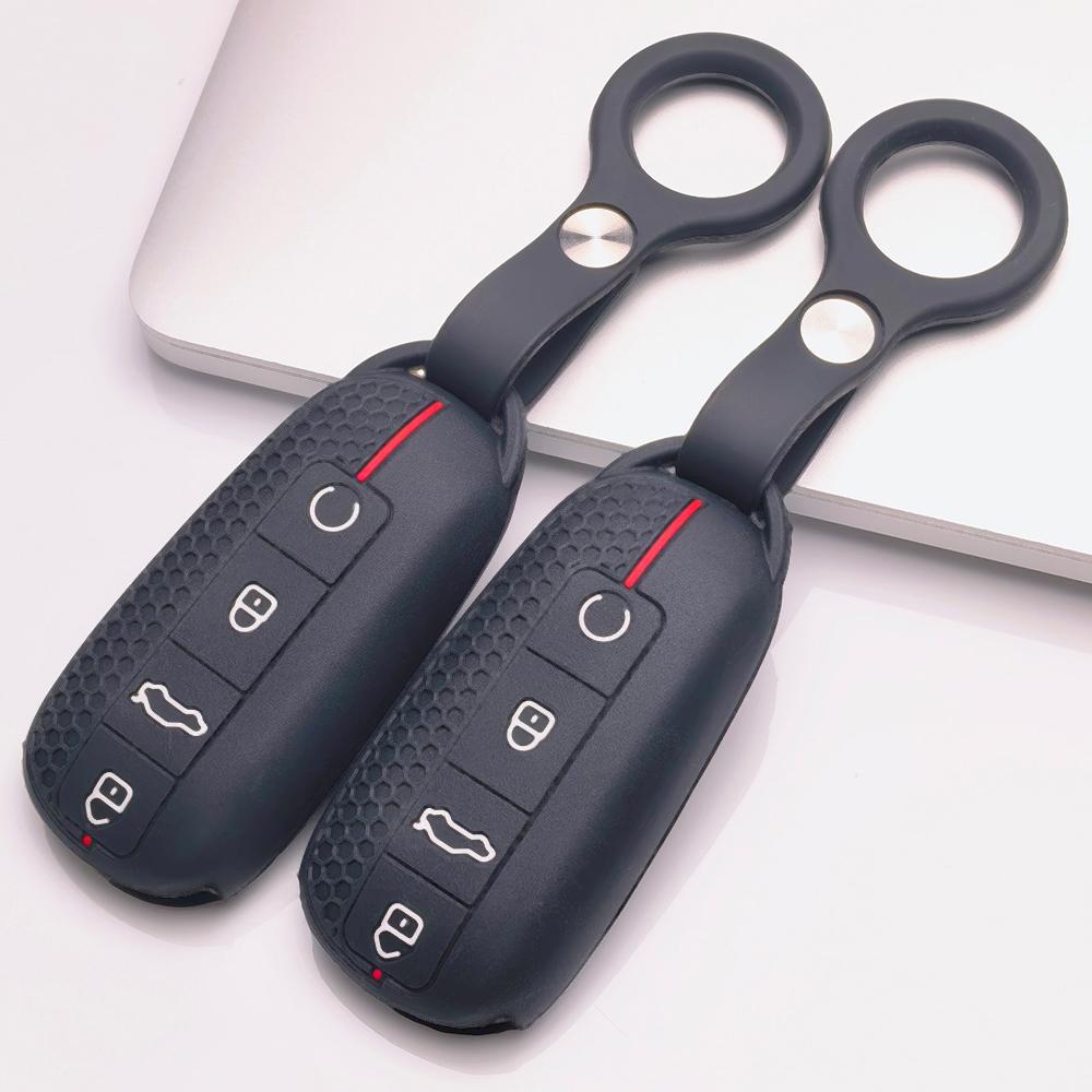 Silicone Remote Key Cover for Chery Tiggo 7 Pro Arrizo 8 OMODA 5 Jetour Traveler with Keychain Honeycomb Texture Anti Scratch Key Fob Protector
