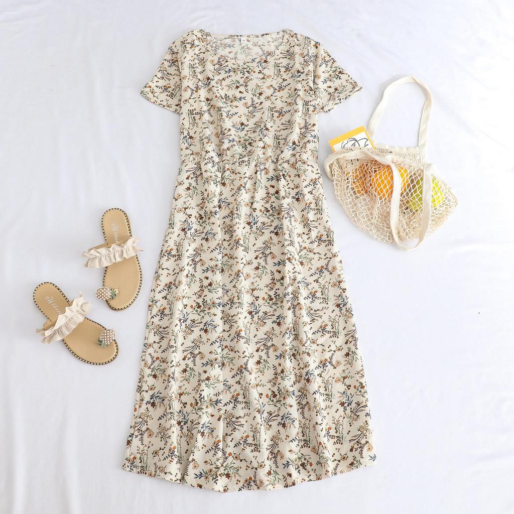 Southeast Asia Elegant Age-Reversing Midi Dress for Middle-Aged Women