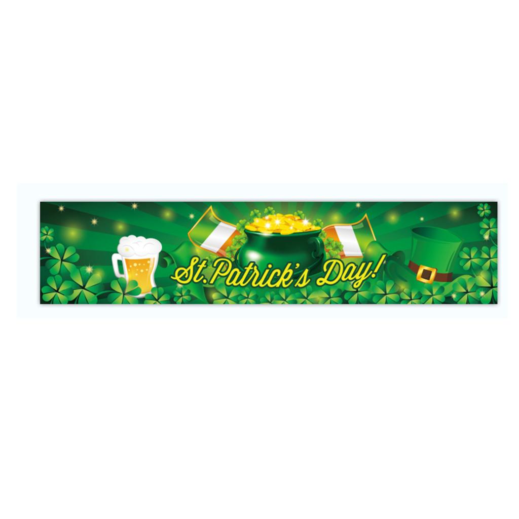 Irish Festival Clover Theme Party Outdoor Party Venue Arrangement Props Polyester Cloth Poster Customization