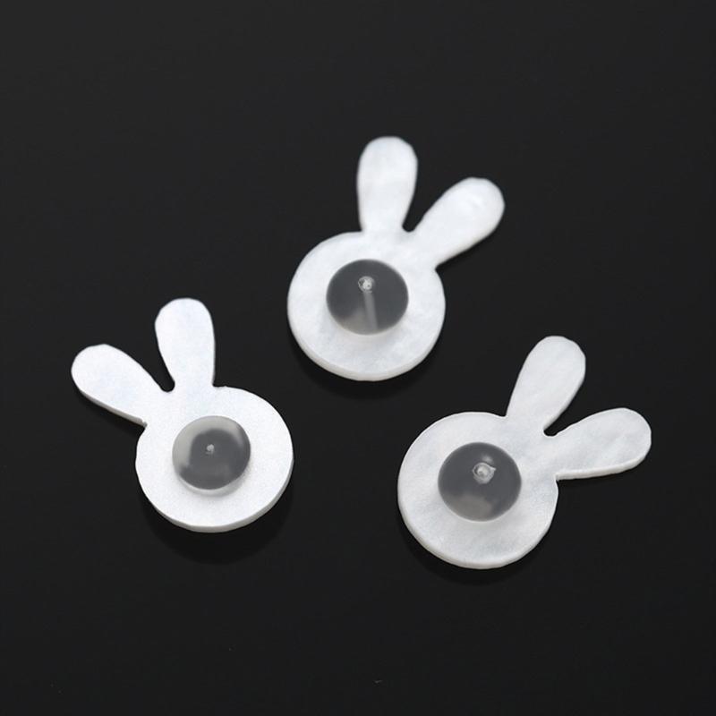 Acrylic Rabbits Ear Earring Support Nonslip Silicone Backs For Heavy Earrings Comfortable Allergy Proof Clear Design