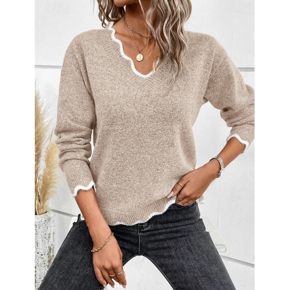 

Новый пуловер с длинными рукавами и ажурным узором, женский свободный топ, вязаный свитер L хаки