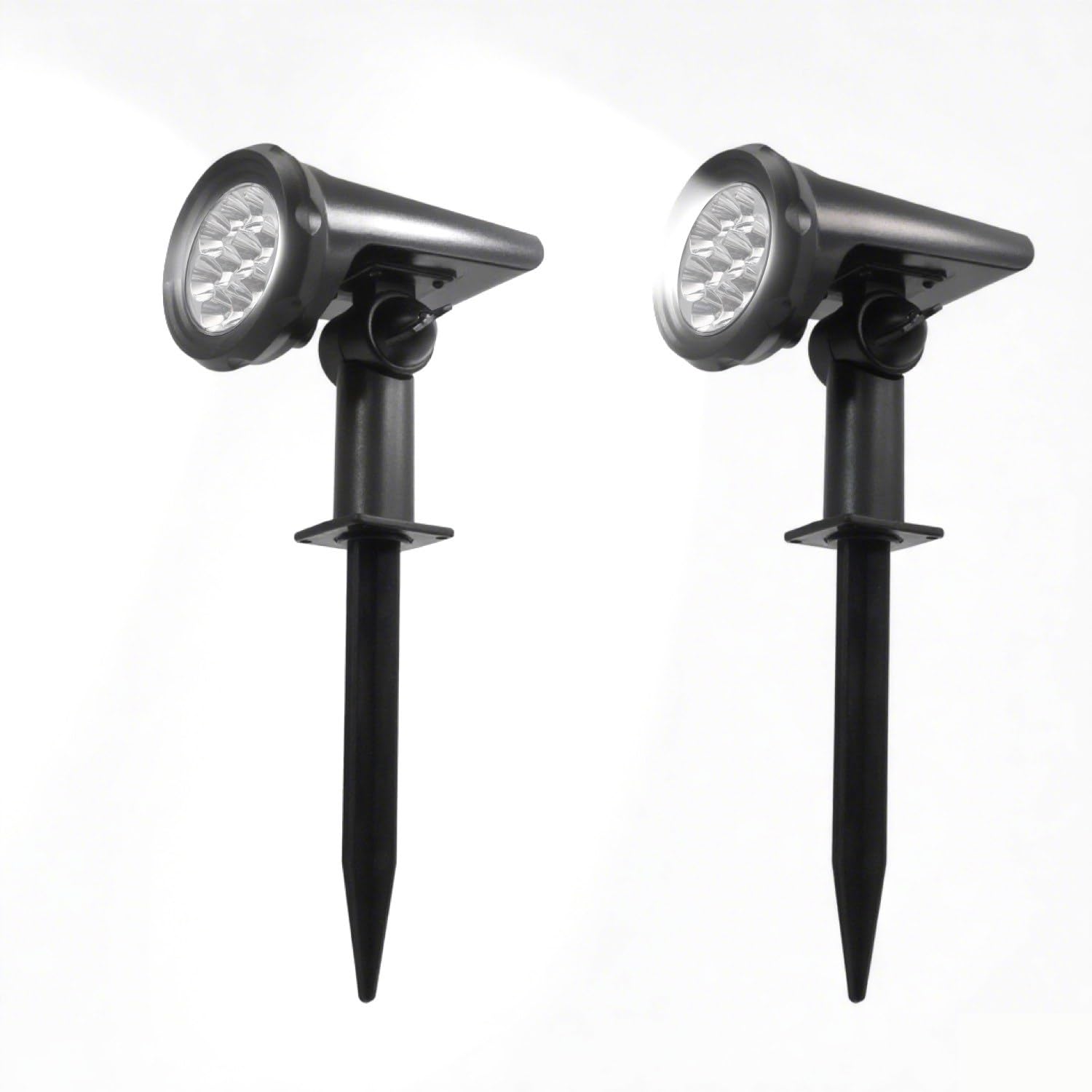 

KKLM Solar Brightness Solar Auto or 3 Brightness Ultra No Wiring IP65 Ideal for Security and Disaster Garden Lawn Parking Set of 2 Lights, Outdoor,