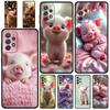 Cute Pig Phone Case for Samsung Galaxy A55 A35 A15 A14 A13 A25 A54 A51 A71 A72 A73 A32 A52 A41 5G Soft TPU Shell Fundas Capa Bag