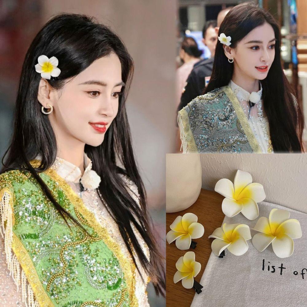 Korean Style Simulation Flower Hair Clip Bohemian Style Beach Hair Clip Cute Flower Hairpin  Summer