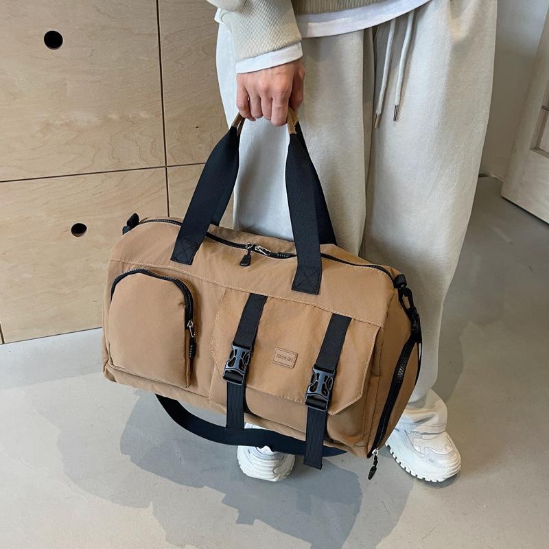 Sommer Einfache, Modische Hand-Reise-Tasche mit großer Kapazität Trocken- und Nass-Trennung Sport-Gymnastiktasche Kann an Trolleygestänge befestigt werden