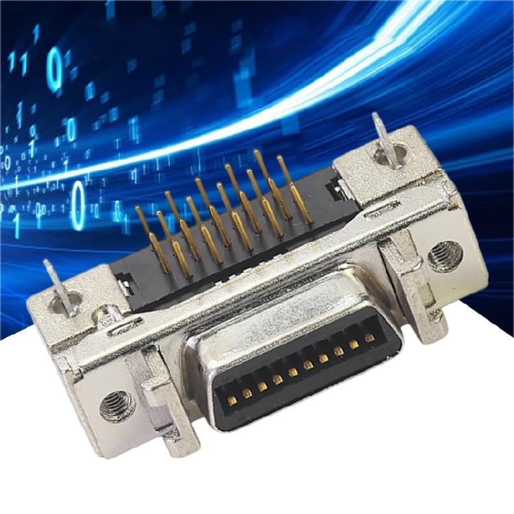 Robuster SCSI-Buchsen-Board-Steckverbinder Metallkontakte 14pol 20pol 26pol 36pol 50pol Lötplatine Halter