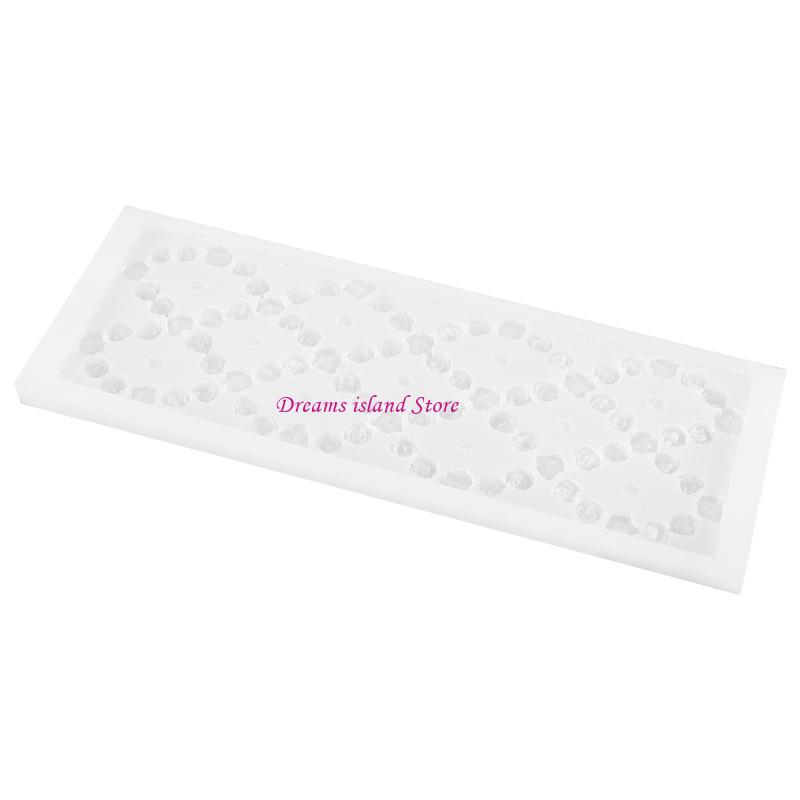 Little Rose & Leaves Mold Lace Fondant Silicone Mold Material HX6C