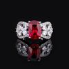 Fashion Simulation Paraiba Tourmaline Ring Women's Emerald Ruby Open Index Finger