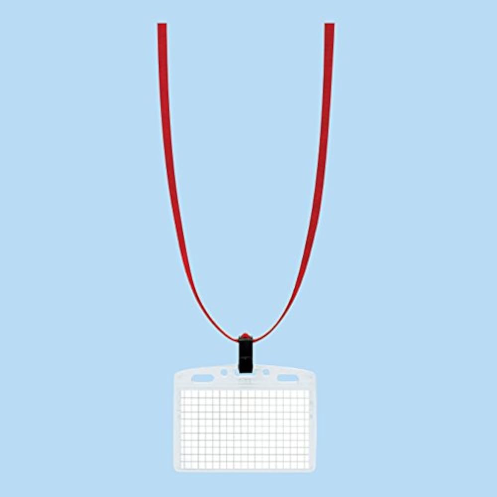 Kokuyo Hanging Name Tag Soft Case Red 10 Pcs Naff-S180-10R