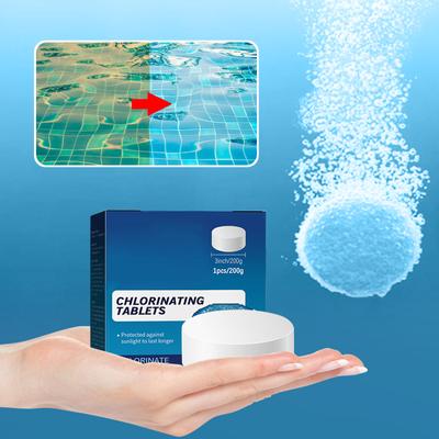 Clarifying And Decontamination Of Swimming Pool Water Quality, Removing Odor, Multi Purpose Cleaning Effervescent  Tablets