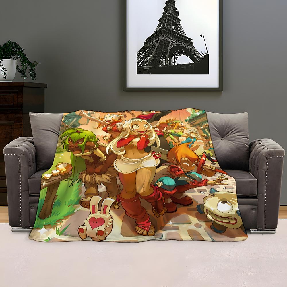 Game Dofus Throw Kid-Friendly Flannel Throw Blanket Soft Warm Anti-Static Washable All Season