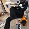 Hong Kong Style Velvet Flare Jeans - Women's Winter 2025 Retro Slim Fit Bell Bottoms