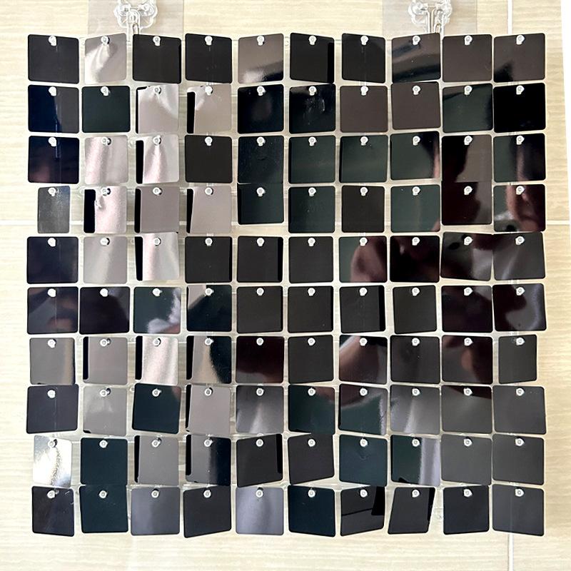 Polychromeshimmer Wall Backdrop 3D Sequin Panel Backdrop Art Wall Backgroud Cloth Wedding Birthday Party Backdrop Decor