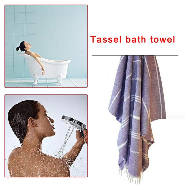 Buy Healthy Mint Turkish Cotton Fringed Bath Towel Beach Durable Towel