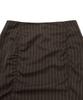 Michikoleondeonkosino Striped Shirred Mini Skirt Chocolate Brown