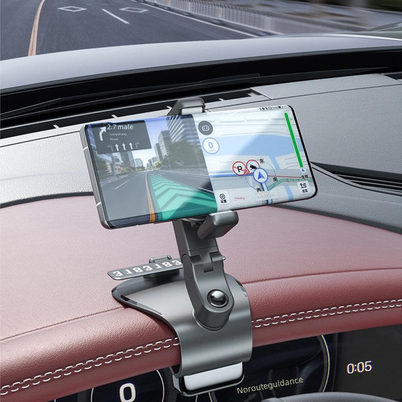 "Multi-Function Car Dashboard Phone Mount & Navigation Holder"