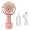 Handheld Misting Fan Quiet 2000mAh 3 Wind Speed 2 Spray Mode 7 Turbine Blades USB Personal Mister