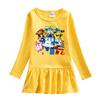 Korean Style Girls' Cartoon Mesh Dress - Long Sleeve Princess Outfit for Spring/Autumn 2025