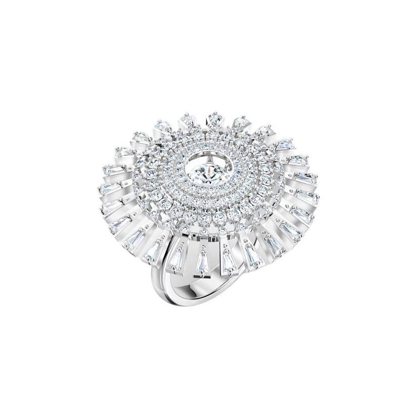 

Swarovski Sparkling Dance Fashion Petal Shaped Crystal Ring Women rings Silver 5572512 Box (Random Color),52