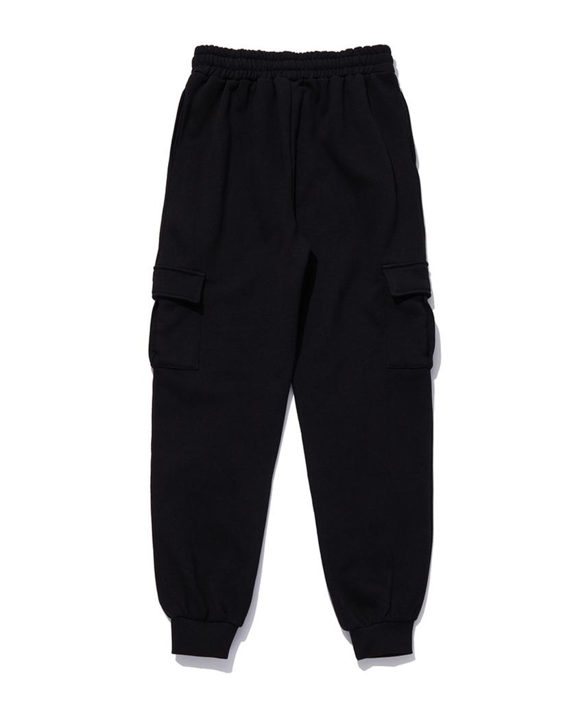 URBANAGE [Non-Fleece Or Fleece-Lined] Cargo Jogger Training Pants_Black