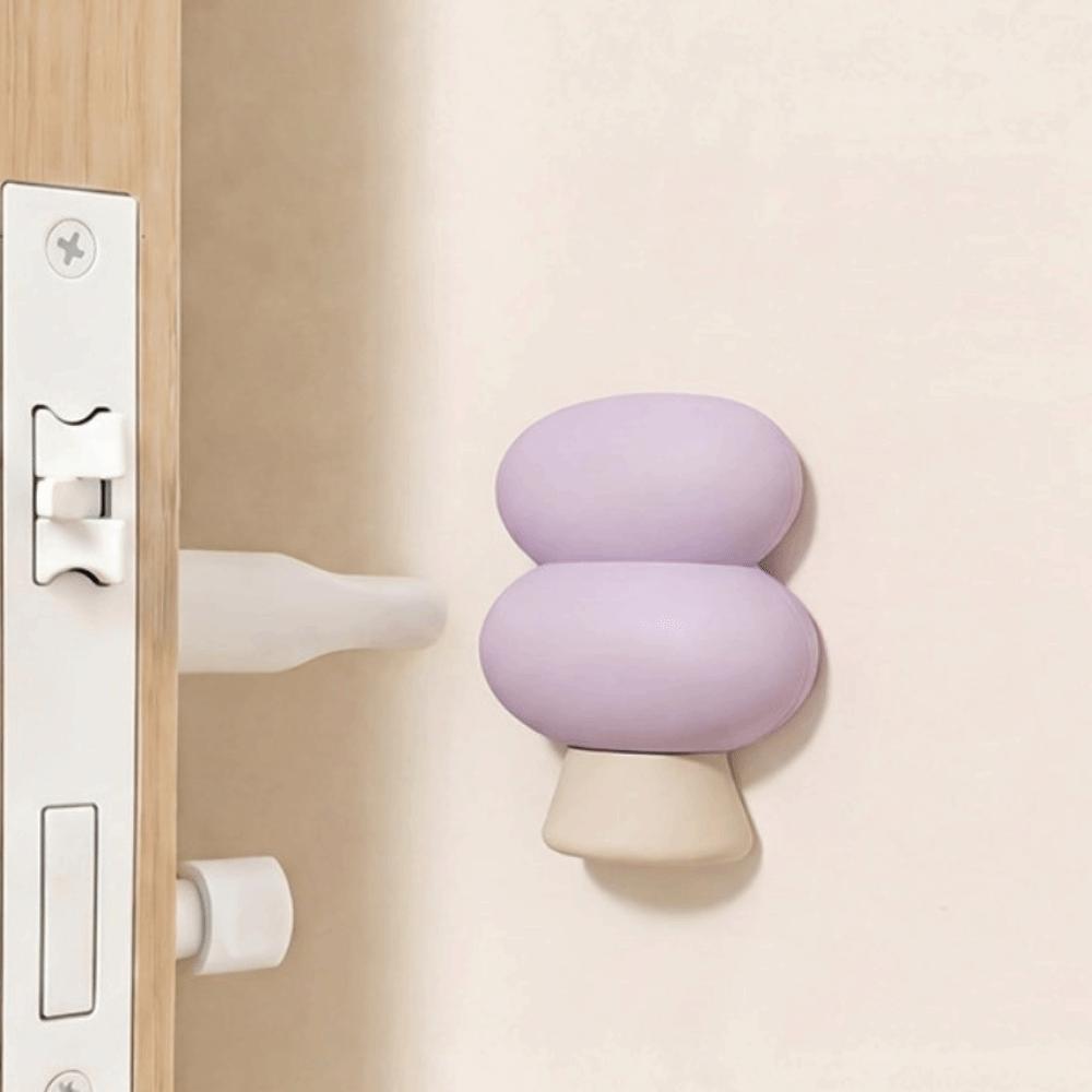 

New Silicone Wall Protection Mat Cute Tree Shape Anti-Shock Door Stopper Self Adhesive Easy Install Door Handle Pad for Kid Room