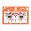 3D Devil Face Eye Jewel Sticker Hypoallergenic Rhinestone Crystal 1Pcs for Halloween Costume Makeup