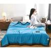 Color Solid Waterwashed Cotton Thin Summer Blanket For Home Children And