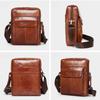 Herren Leder Umhängetasche Erste Schicht Rindsleder Schultertasche 8-Zoll Flache Kleine Tasche Lässig Retro Cross-Border Trendige Herren Schultertasche