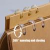 3 Hole Loose-Leaf Ring Clip Plastic Binder Rings DIY Albums Loose Leaf Notebooks Book Hoops Binding Clip School Office Supplies